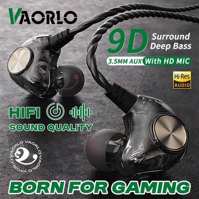 Auricolare cablato HIFI Bassi Pesanti 3,5 mm AUX In-Ear Cuffie da Gioco Dinamiche per Musica Auricolari Stereo con Cancellazione del Rumore Con Microfono