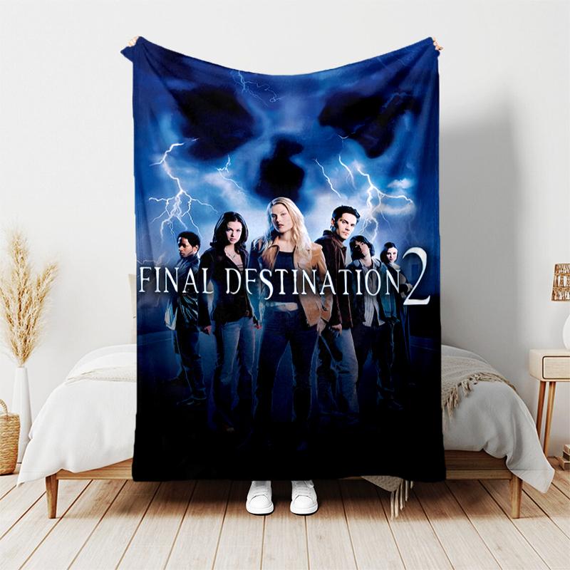 1pc Blanket Final Destination Bloodlines1 Print Design, Lightweight Blanket for Sofa, Bed- Soft &Warm, Gift for All Seasons Like Christmas, Halloween