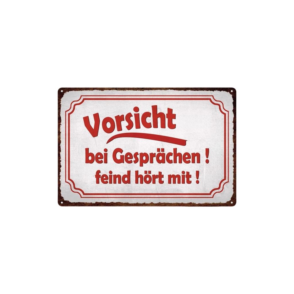 Germany HALT STÓJ Achtung Metal Sign German Warning Signs Hazardous Area Placards Vintage Plaque Plate Wall Decorative