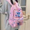 Cartoon Pattern Stitch Kids Backpack With Lightweight Nylon For Education School