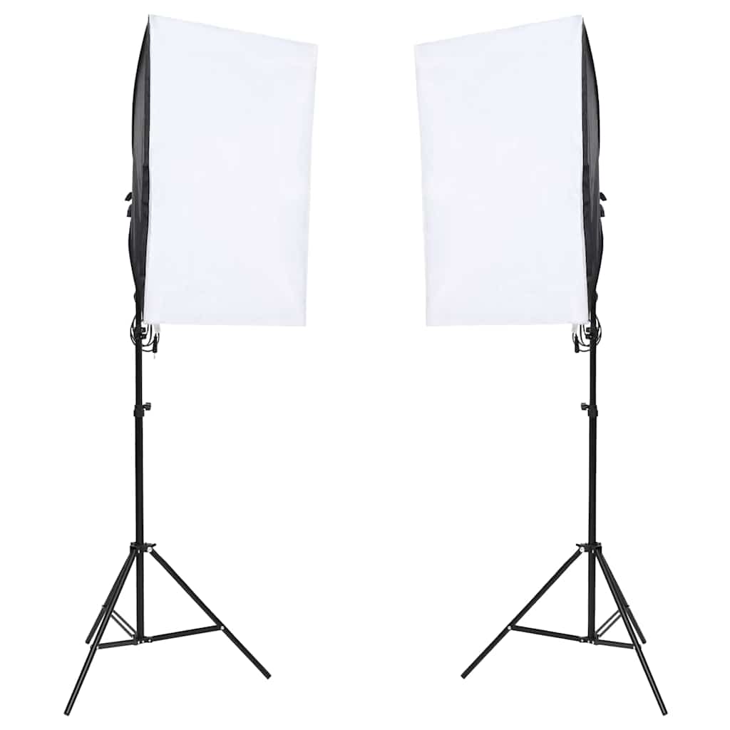Vidaxl Fotograficzny Zestaw Studyjny Z Lampami I Tłem-