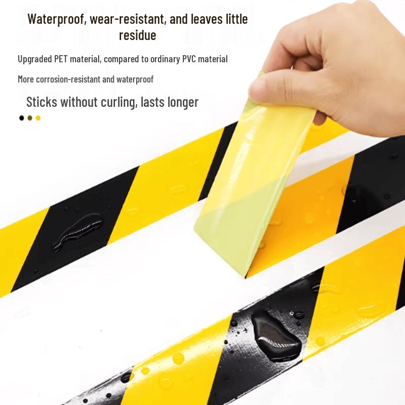 PET Black Yellow Warning Tape