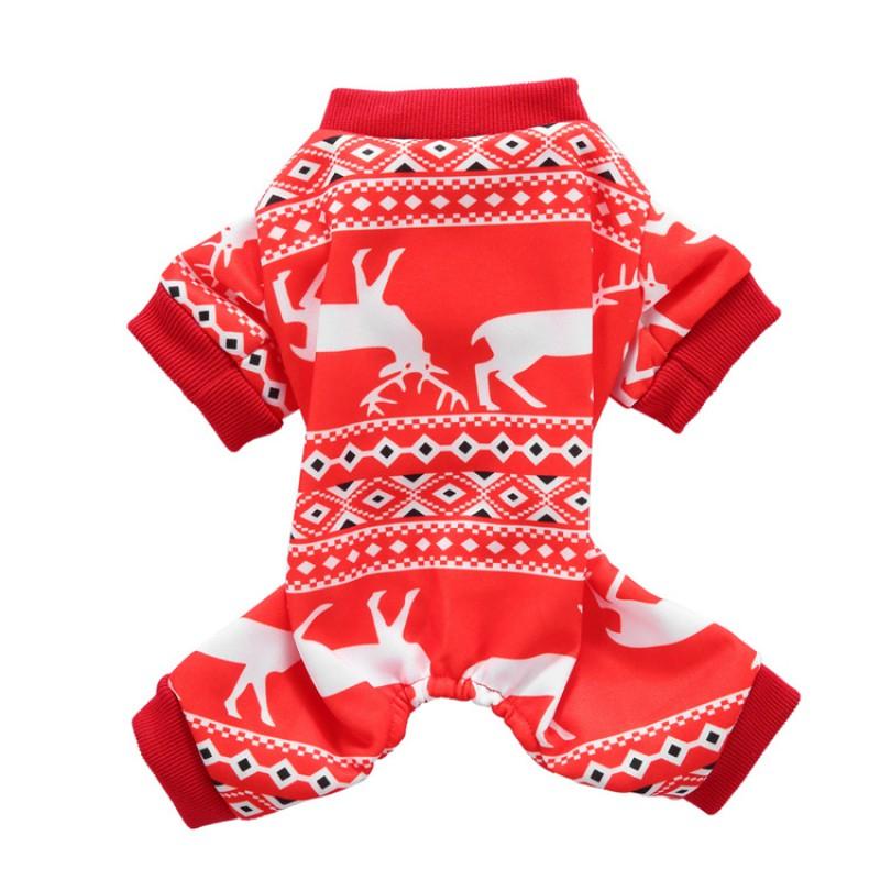 Christmas Pet Dog Outfit Four-Legged Costume Reindeer Santa Snowman Design Seasonal Holiday Apparel Small Medium Large Dogs