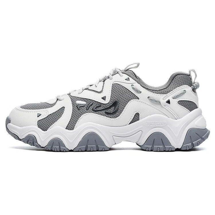 FILA Fluid 4 Cat Paw 4.0 Mesh Synthetic Leather Retro Sports Low-Top Lifestyle Shoes Women sneaker White Gray F12W242101FFB