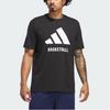 Adidas Casual Breathable Round Neck Sports Basketball Running Short Sleeve T-Shirt Men T-Shirt Black JI7098
