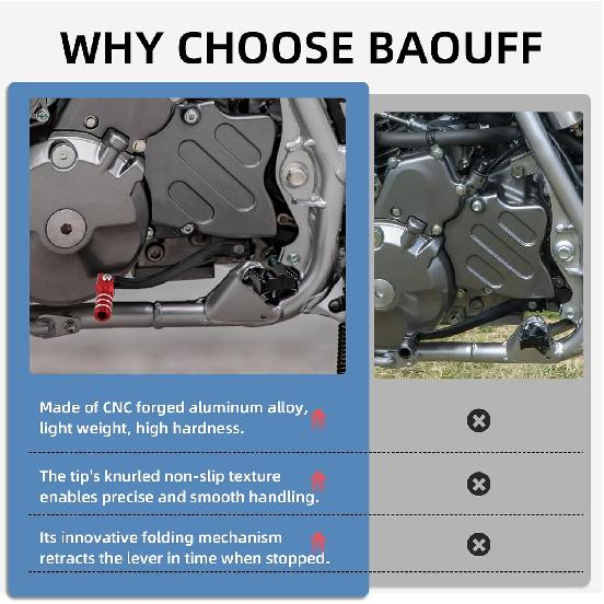 Dirt Bike Shift Lever for XR650L,Folding CNC Motorcycle Gear Shifter for XR 650L 1993-2009 2012-2025 Red