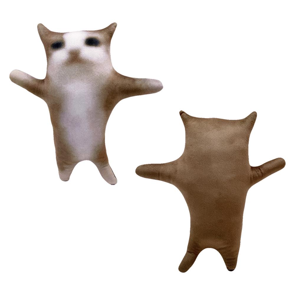 Cross-Border Happy Cat Plush Toy - Realistic Fur Doll Figure
