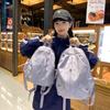 Schoolbag Student schoolbag Junior high school Korean version bear print texture backpack College style Campus class travel backpack