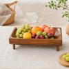 Thai Teak Wood Fruit and Snack Tray Easy To Clean for Casual Hosting