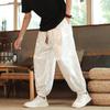 Pantaloni Bloomers a Gamba Larga con Motivo Drago da Uomo Cinesi - Vestibilità Ampia, Taglia Plus, Pantaloni Casual Trendy