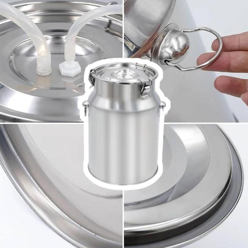 Large Capacity 10L Milking Equipment Bucket For Livestock Rustproof Stainless Steel Construction