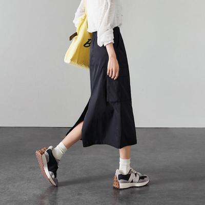 SOFSIL Women's 2026 Spring High-Waist Cargo Midi Skirt