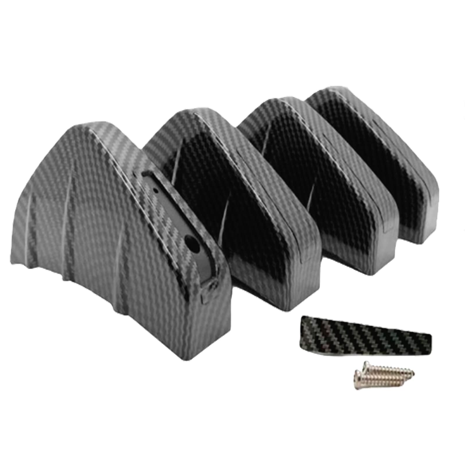 

S.fields.inc Universal Car Rear Set of 4 Rear Bumper Spoiler with Mounting Screws Aero (Carbon)