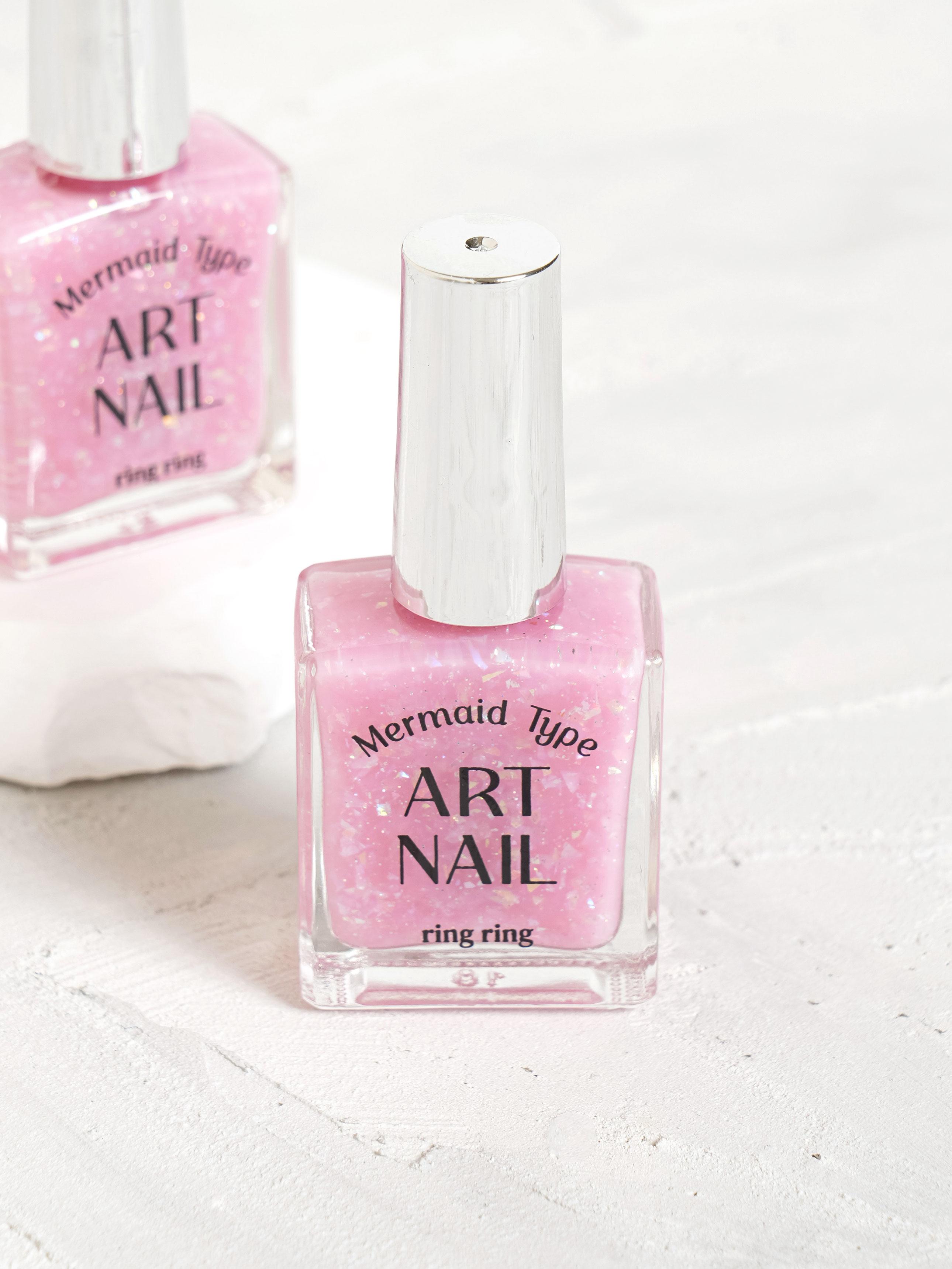 Ring Ring Art Nail Polish 13ml - Mermaid Pink 1ea