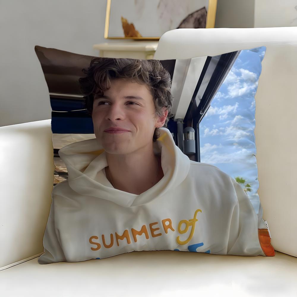 popular singer Shawn Mendes Cushion Cover Soft & Easy-Wash Pillow Case – Versatile for Couch, Bed, Travel and Office