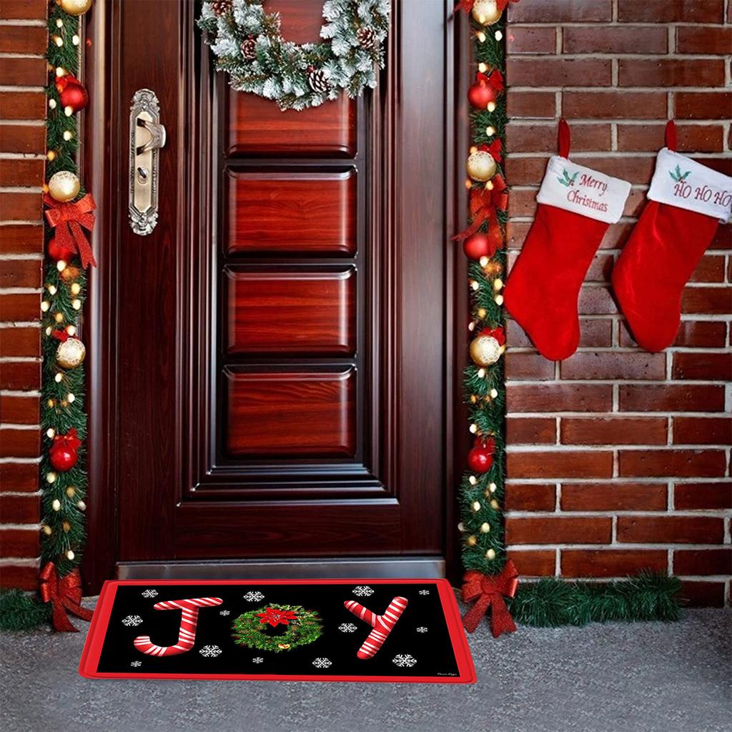 Christmas Festival Decoration Front Door Carpet Indoor Outdoor - Mat