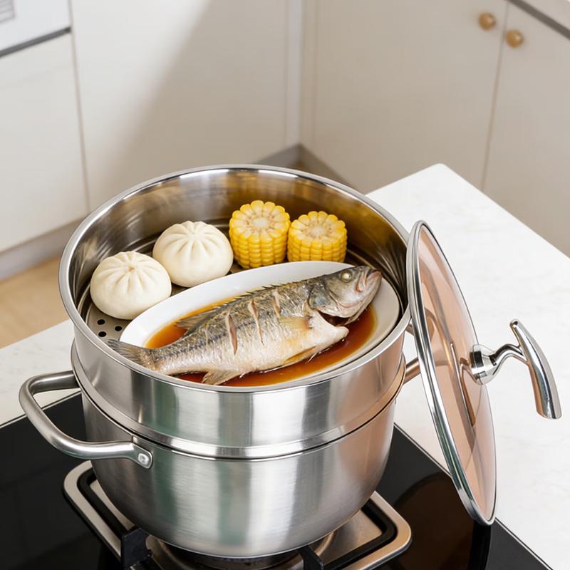 LIAN Double-Layer Stainless Steel Steamer Pot