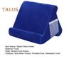 Tablet-Kissenhalter mit seitlicher Netztasche, tragbar, für Reisen, Büro, Schreibtisch, Bett, Multi-Angle-Tablet-Kissen, weicher Handy-Plüsch-Kissenständer