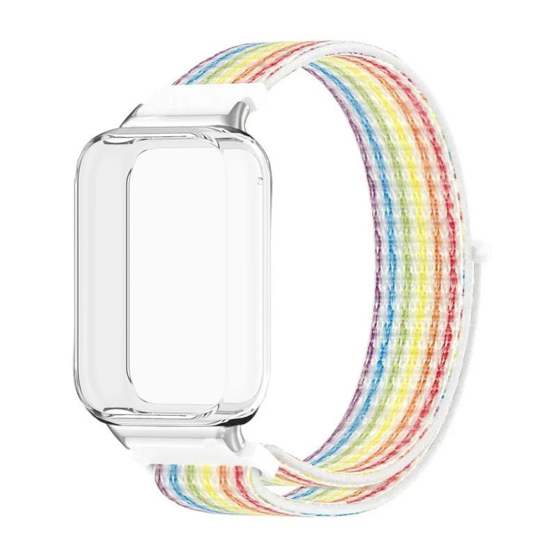 Nylon Loop Strap TPU Case for Xiaomi Smart Band 9 Pro/8 Pro Bracelet Replacement Sports Strap for Mi Band 9 Pro/8 Pro