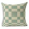 Light Green Fresh Style Cushion Cover 45x45cm Linen Decorative Pillow Cover Sofa Bed Pillow Case
