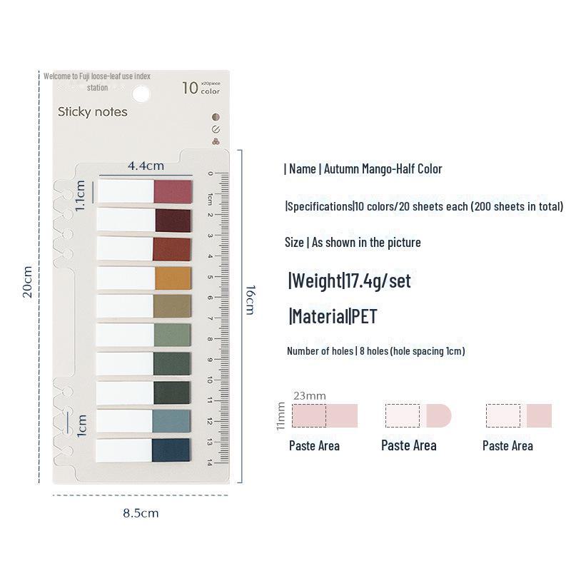 

Morandi Color Sticky Note - Маленькие наклейки-индексы для записи свежей классификации 200 Sheets