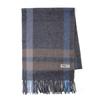 Michiko London Brand Wool Cold Check Pattern Scarf, Unisex, Weather, (Pattern A Gray)