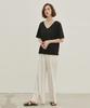 A.RIFF Pleated Slit Long Pants_Cream