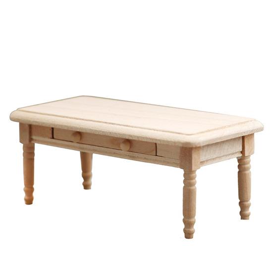 

1:12 Журнальный столик Яркий внешний вид Долговечный Деревянный Милый Мебель для сказочного сада Стол Украшение Реквизит для фотосъемки