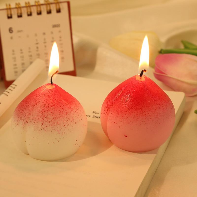 Peach Shaped Aromatherapy Candle Creative Simulation Fruit Aromatherapy Candle Ornament