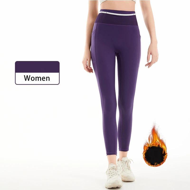 

Жіночі швидковисихаючі компресійні штани до щиколотки з 6 кишенями для марафону, бігу, велосипеда XL фіолетовий