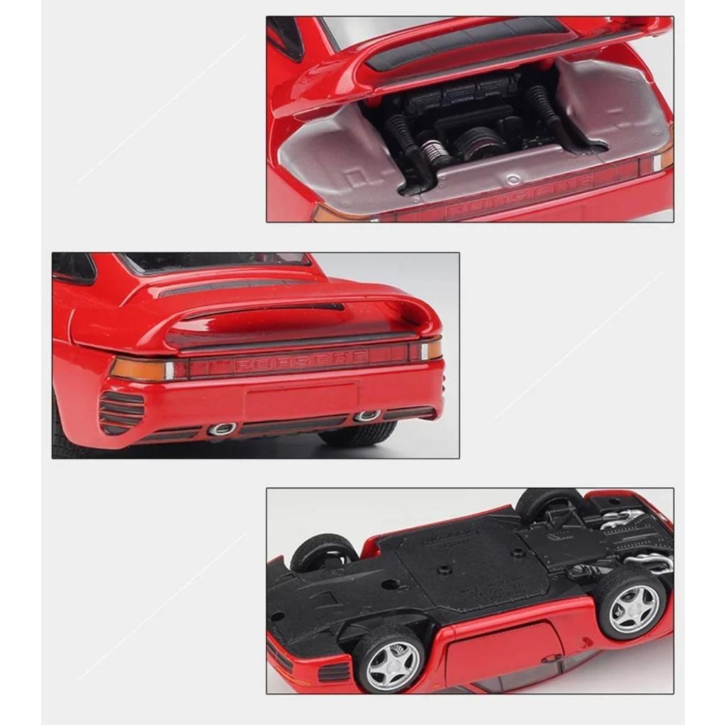 WELLY 1/24 for Porsche 959 Alloy Sports Car Model Diecast Metal Toy Vehicles Car Model High Simulation Collection Toy Gift