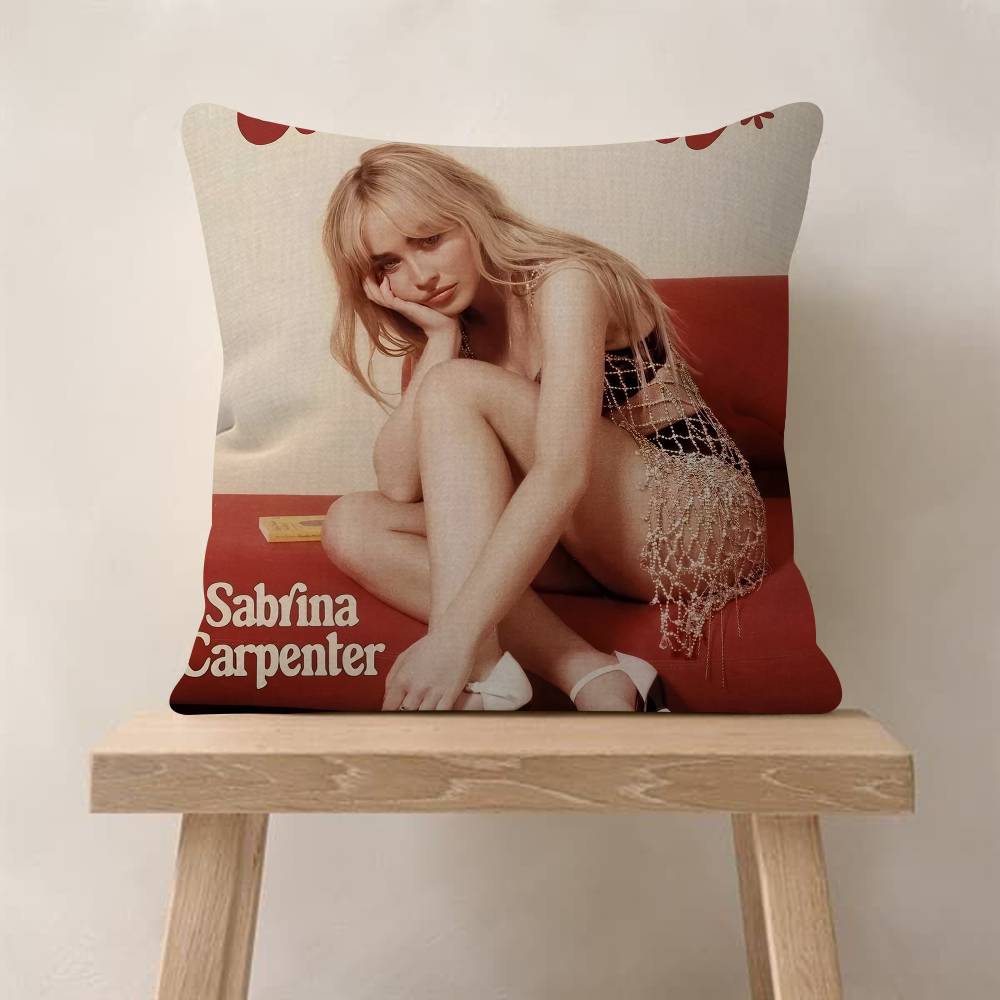 

Fashion Singer SSabrina CCarpenter Pillow Cover Sofa Cushion Cover Home Room Decoration Children Gift 30x30 cm