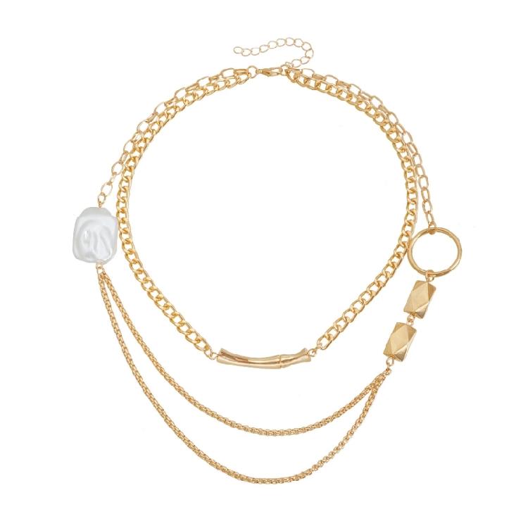 Elegant Short Clavicle Chain  Multi Layer Necklace Vintage Inspired Jewelry Lightweight Comfort For Women’s Fashion 1
