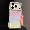 Gradual change smudge transparent case for Apple 11ProMax mobile phone case new iPhone11 frame invisible bracket