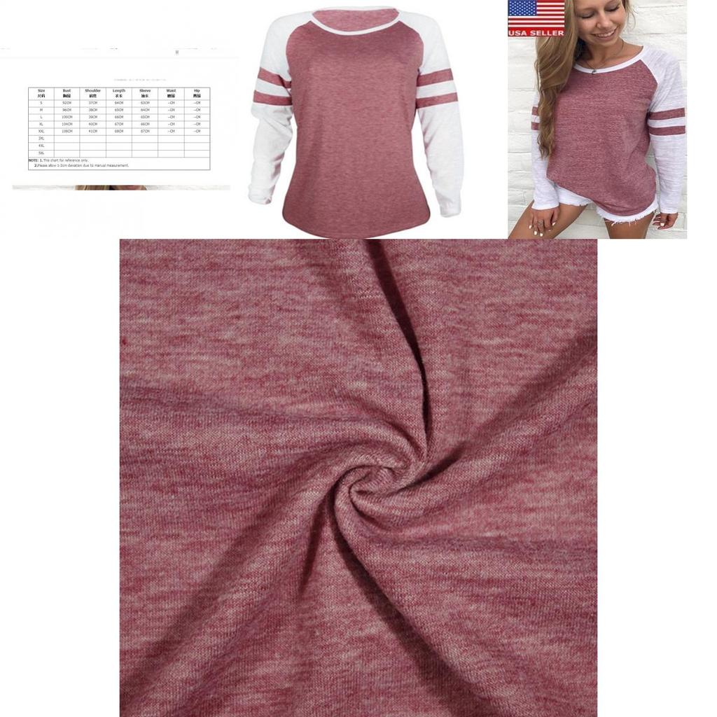Usa Women Ladies Long Sleeve Casual Tops Shirt Fashion Crew Neck Blouse With Stylish New Design