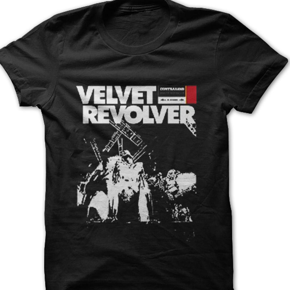Черная футболка с коротким рукавом и изображением группы Velvet Revolver, размеры от S до 5XL, унисекс, артикул JM1003 XXXL