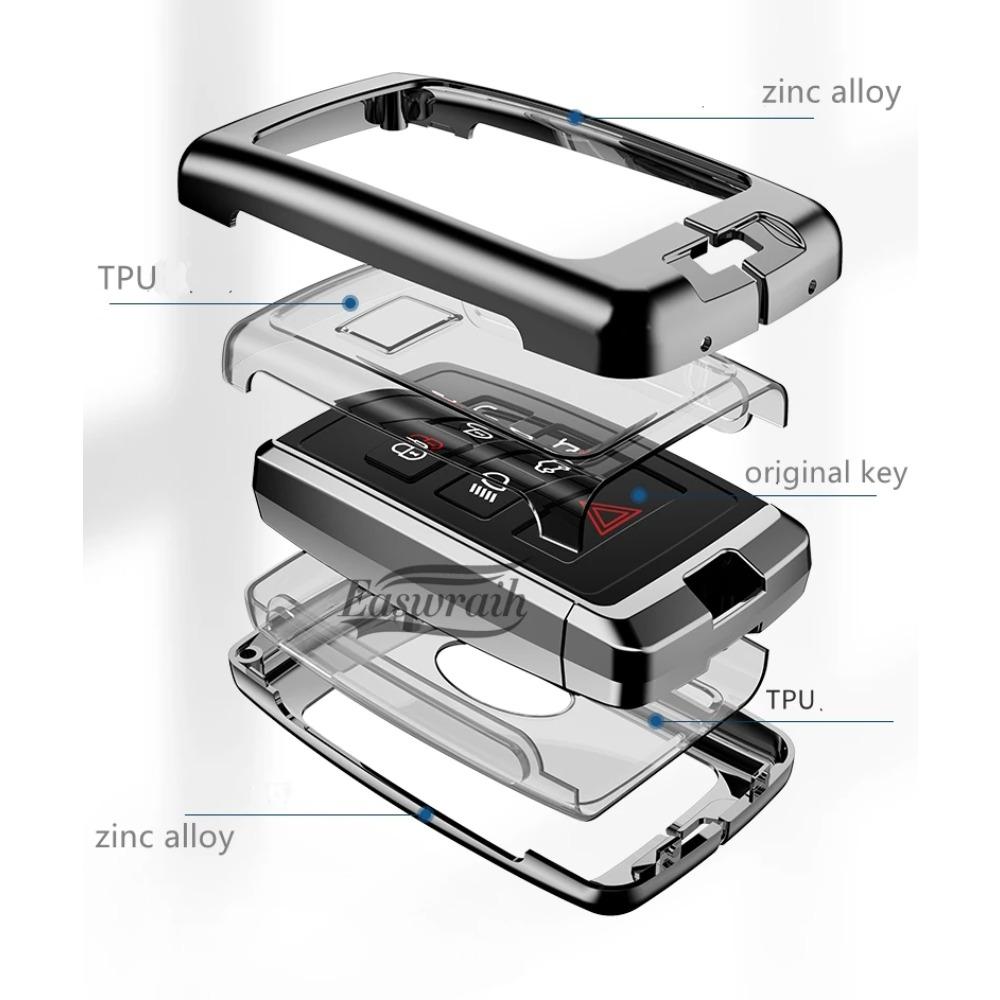 Car Zinc Alloy TPU Key Case Cover Holder for Land Rover Range Rover Discovery 5 Sport for JAGUAR XE XF XJ F PACE Accessories