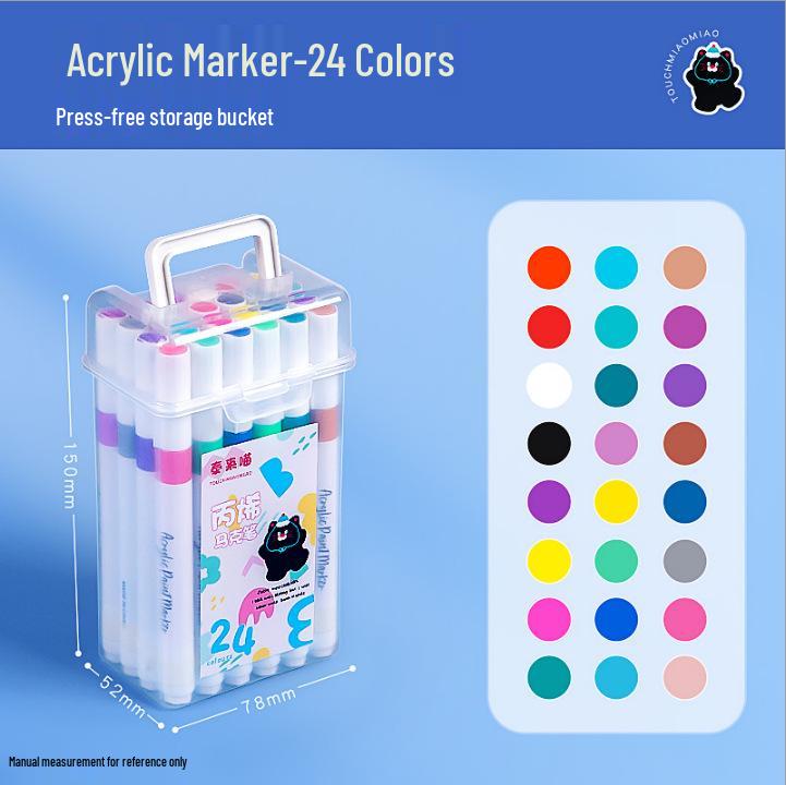 Fixy na bázi oleje s dvojitým hrotem pro studenty umění a anime, ideální pro dětskou kresbu a vybarvování.