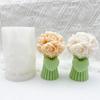 Love Bow Bouquet Silicone Candle Mold DIY Handmade Aromatherapy Rose Bouquet Molds for Gypsum Soap Making Home Decor