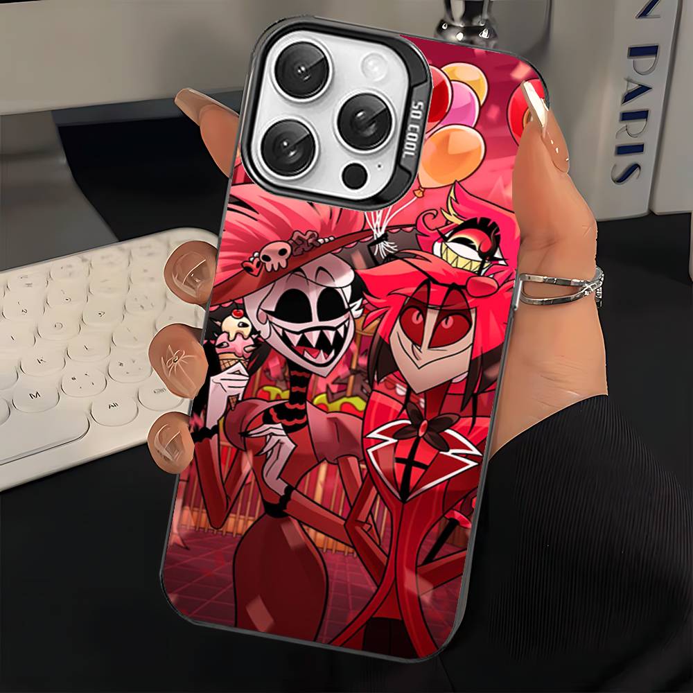 

H-Hazbin H-Hotel Colorful Phone Case For iPhone 17 16 15 14 13 12 11 Pro Max Plus Matte Cover iPhone 12 pro