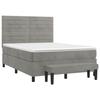 3137905 vidaXL Divan Bed and Mattress Light Grey 140x200cm Velvet