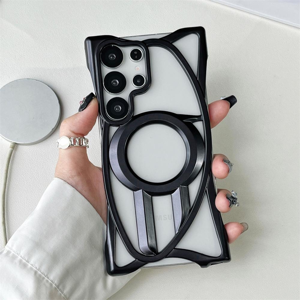Plating TPU Matte Hollow Cooling Case for Samsung Galaxy S25 Ultra S24 Plus for Magsafe Magnetic Heat Dissipate Bumper Cover