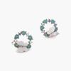 Jlauren 9M01931 Pink Mint Butterfly Round Mother-of-Pearl Earrings