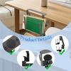 ABBP-Metal Clamp-On Desk Side Storage Rack Double-Layer No-Drill Mounting Organizer Double Layer