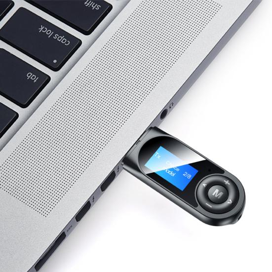 2 În 1 5 Muzică USB compatibil Bluetooth Transmisie Recepție Display LCD Adaptor audio