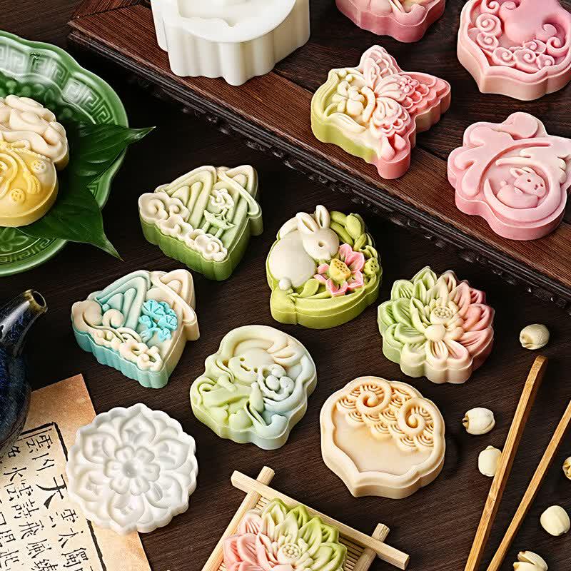 Shise Life Mooncake Molds & Baking Tool Set 50g