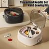 Portable Sewing Kit Magnetic Needle Holder Box Travel Sewing Tools Box Includes 16 Colors Threads Scissors Tape Measure Thimble for Hand Sewing Home