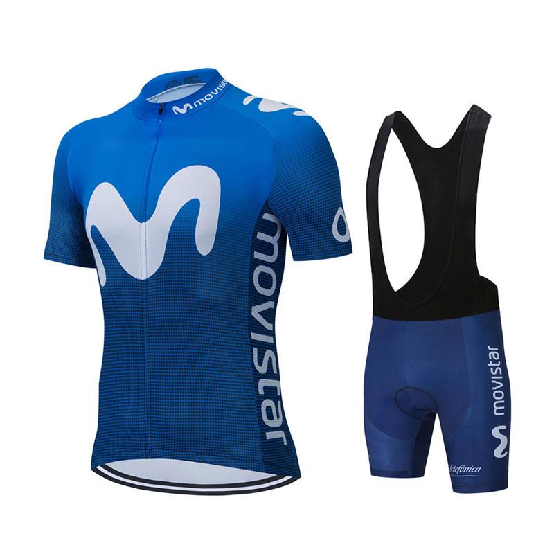 2026 Verano Transpirable Conjunto de Traje de Ciclismo Conjunto de Maillot de Ciclismo Movistar Team Maillots Deportivos Mtb para Bicicleta Ropa de Bicicleta para Hombre Maillot Ciclismo Hombre