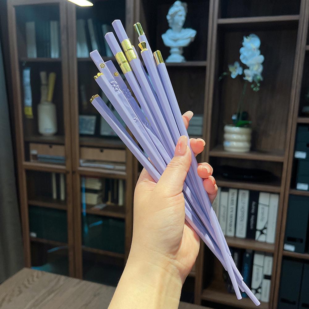 5 paia di bacchette giapponesi antiscivolo di alta qualità coreano home hotel ristorante portatile cibo sano bastone per bacchette di sushi