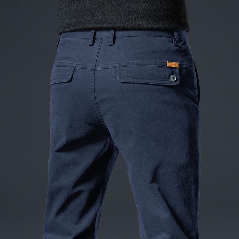 

Весна и осень Высококачественные универсальные мужские повседневные брюки Свободные прямые модные брендовые легкие деловые эластичные длинные брюки 38